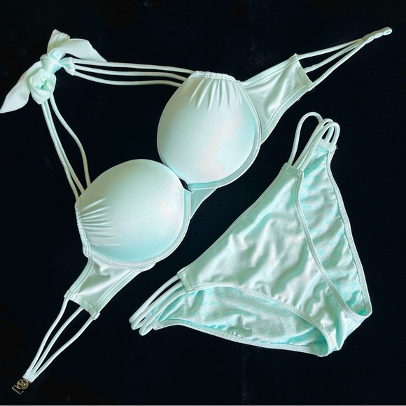 34B Vs Victoria’s Secret Bombshell Miraculous Adds-2Cups Bikini swim 2pc mint - Picture 2 of 11